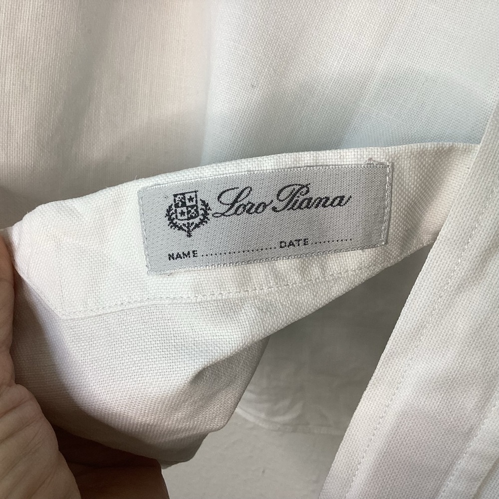Loro Piana Shirt Cotton Oxford White XXL - Picture 3 of 12